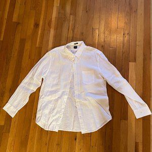 NWT J. Crew white linen button down